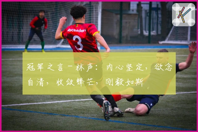 冠军之言 - 林声：内心坚定，欲念自清，收敛锋芒，刚毅如斯